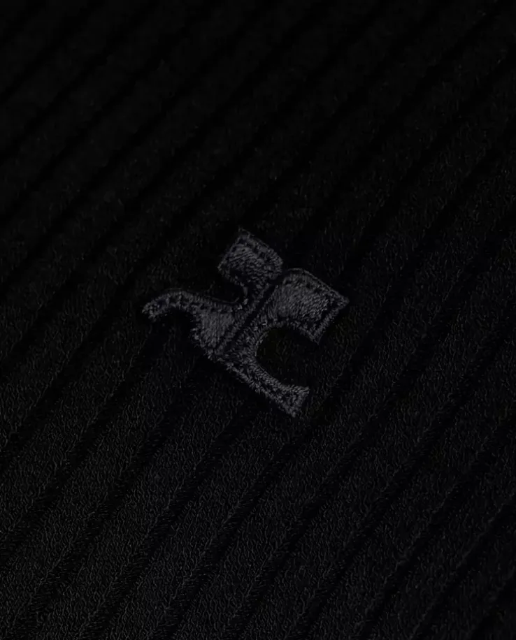 Czarna koszulka polo z logo