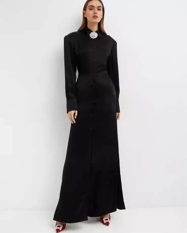 Czarna sukienka maxi