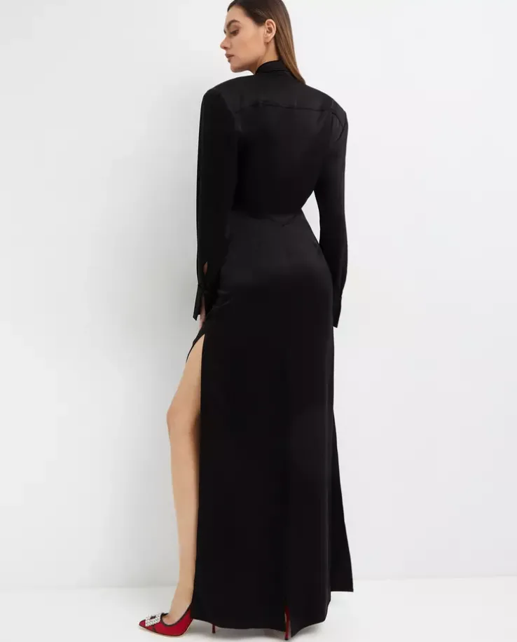 Czarna sukienka maxi