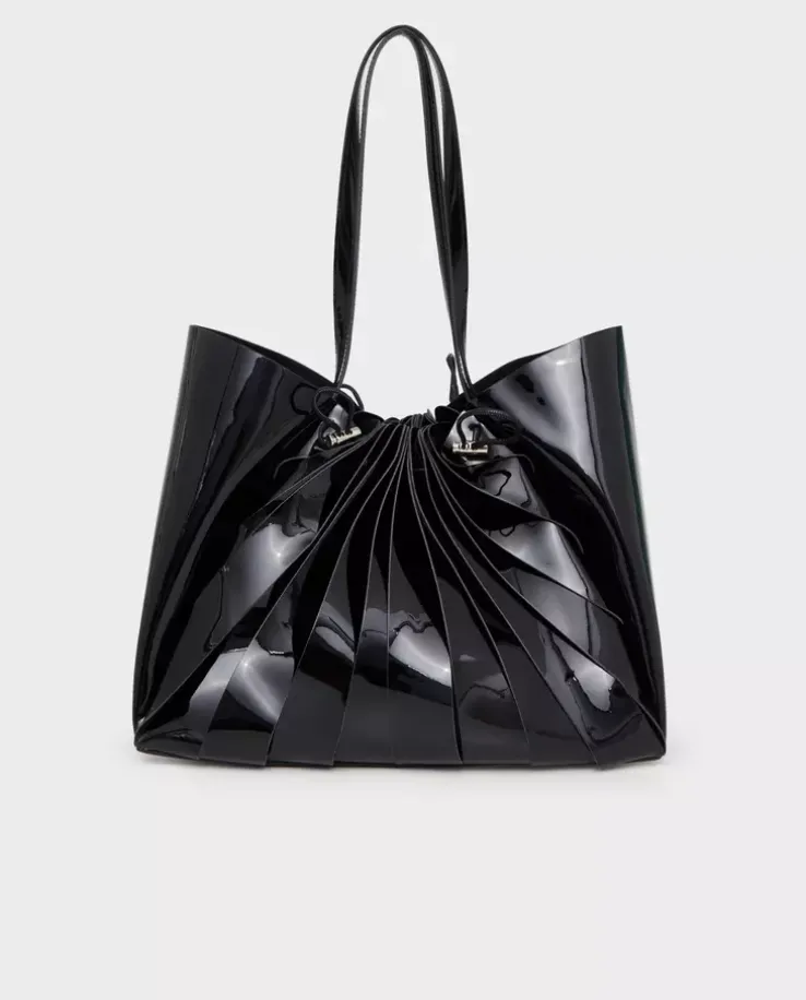 Czarna torba na ramię shopper Cabas