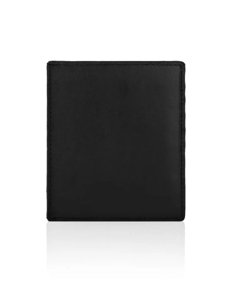Czarne etui na karty z logo