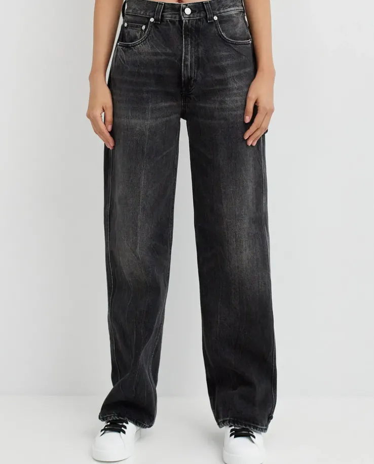 Czarne jeansy Korea Relaxed Fit