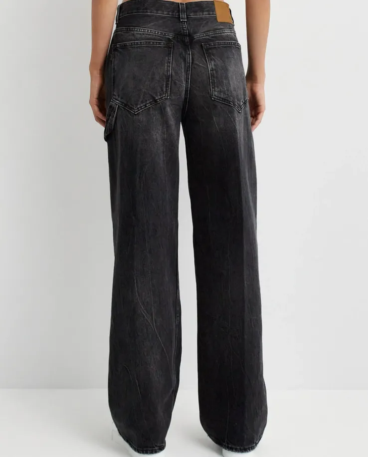 Czarne jeansy Korea Relaxed Fit