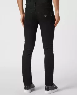 Czarne jeansy Super Fit