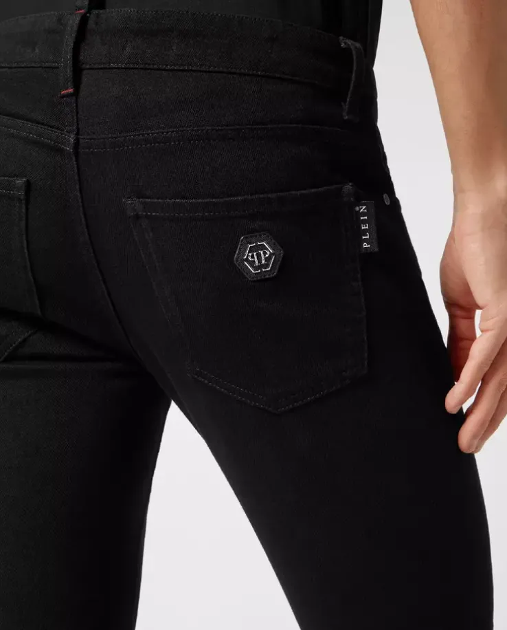 Czarne jeansy Super Fit