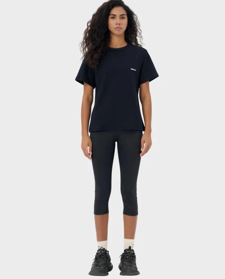 Czarne legginsy z logo Raven