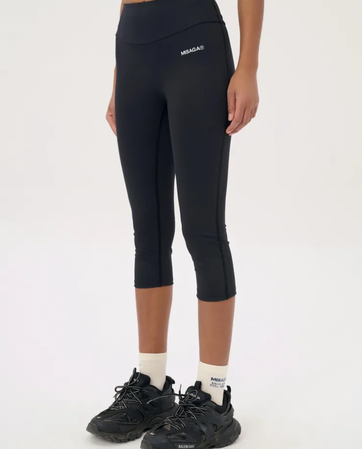 Czarne legginsy z logo Raven