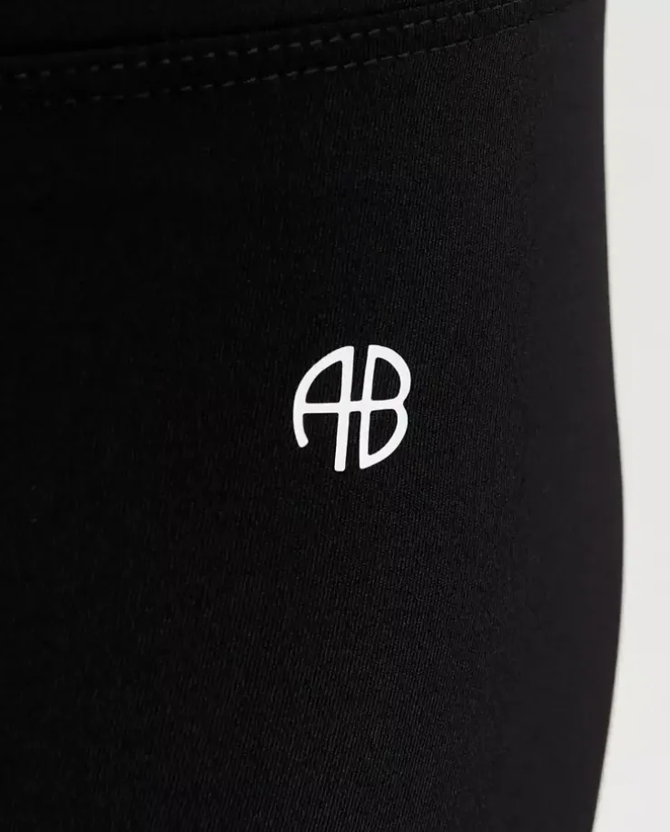 Czarne leginsy z logo
