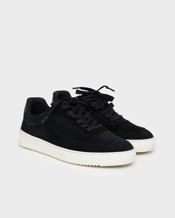 Czarne zamszowe sneakersy Mondo
