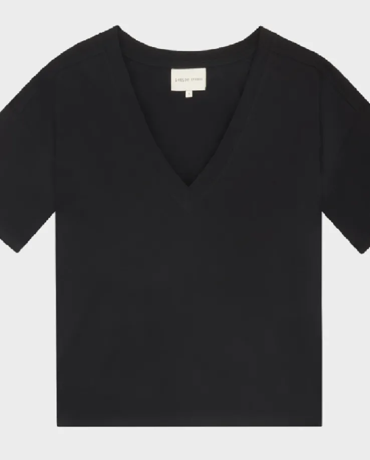 Czarny bawełniany t-shirt