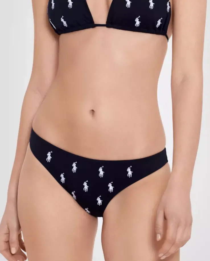 Czarny dół od bikini z logo