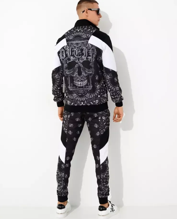 Czarny komplet dresowy Paisley Foular