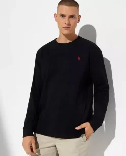 Czarny longsleeve z bawełny