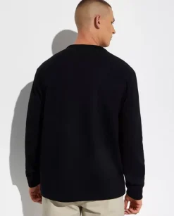 Czarny longsleeve z bawełny