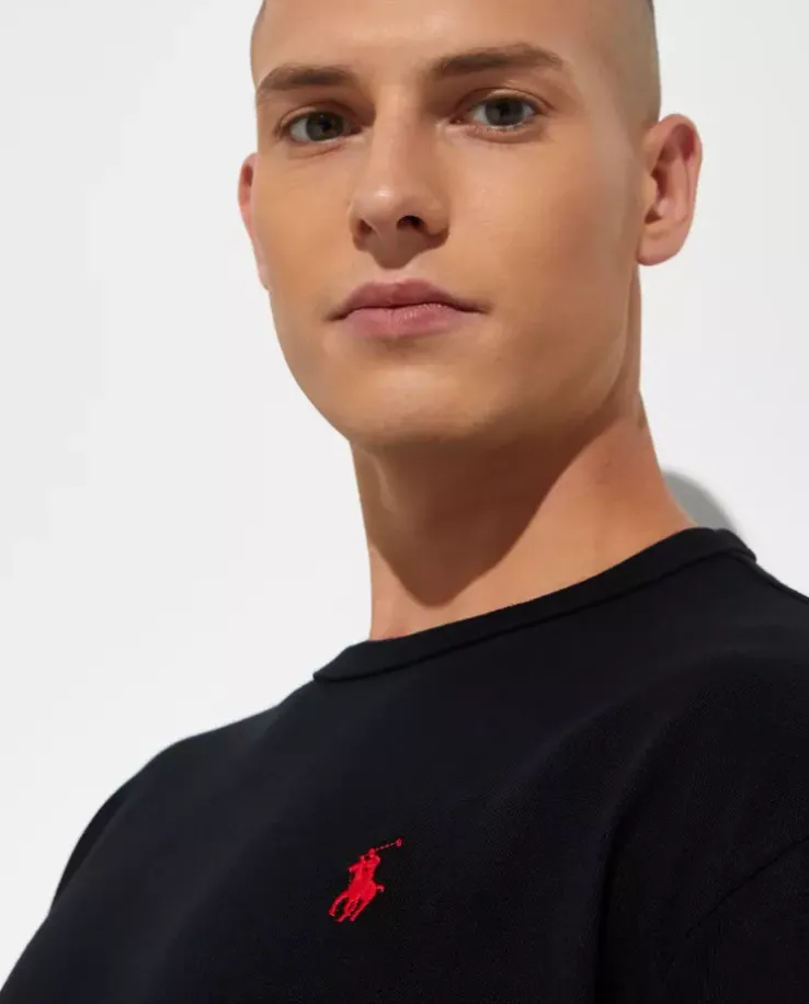 Czarny longsleeve z bawełny