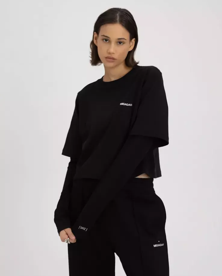 Czarny longsleeve z nadrukiem Still