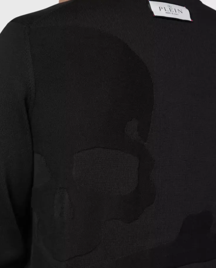 Czarny sweter Skull & Bones
