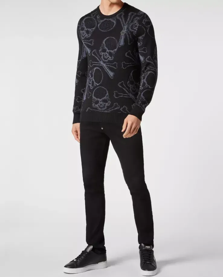 Czarny sweter Skull&Bones