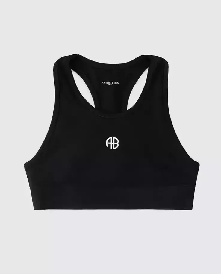 Czarny top z logo