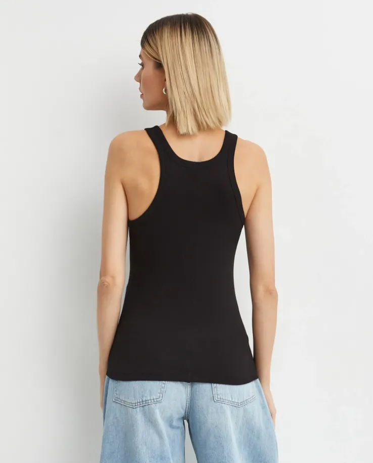 Czarny top z logo