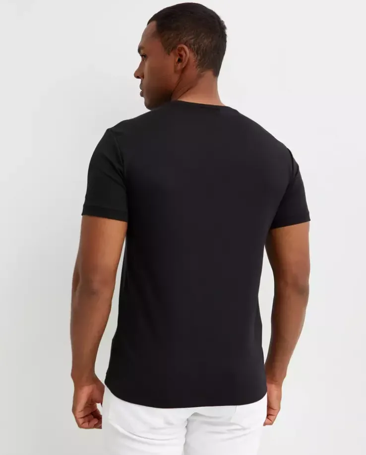 Czarny t-shirt Custom Slim Fit