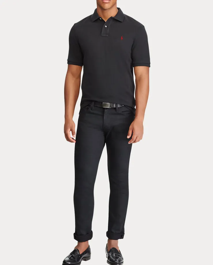 Czarny t-shirt polo Classic Fit