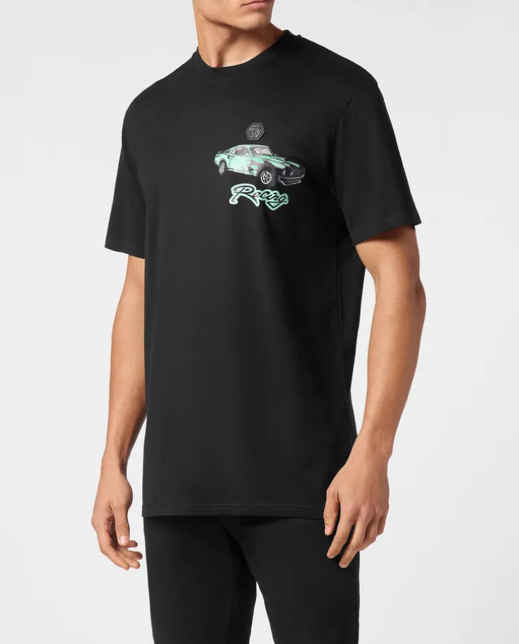 Czarny t-shirt z bawełny
