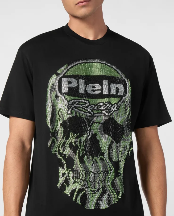 Czarny t-shirt z kultową czaszką
