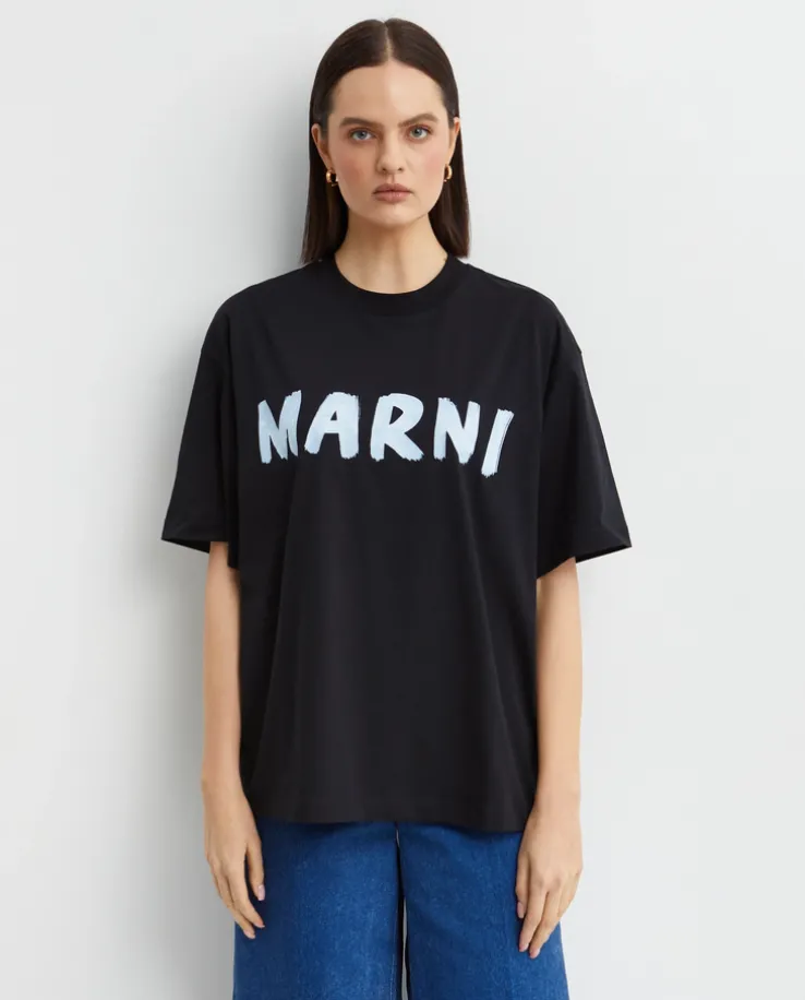 Czarny t-shirt z logo