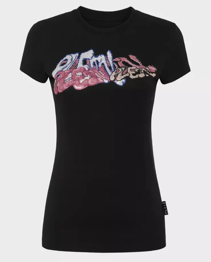 Czarny t-shirt z logo Bombing Graffiti