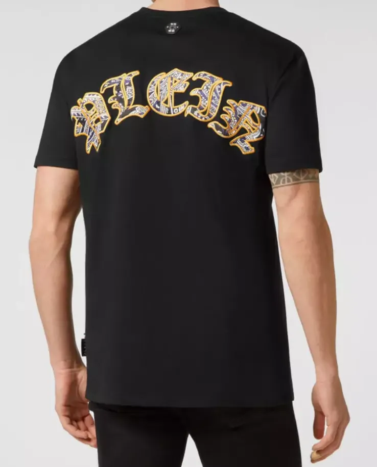 Czarny t-shirt z logo Paisley Gothic