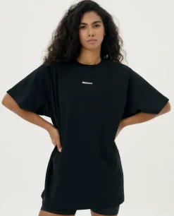 Czarny t-shirt z nadrukiem DASR