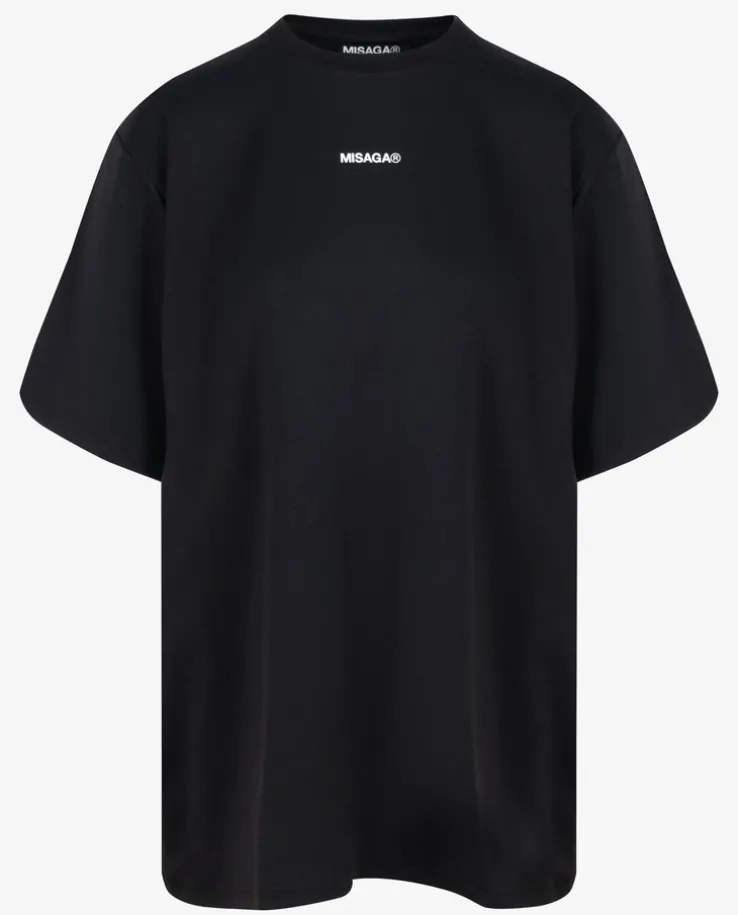 Czarny t-shirt z nadrukiem DASR