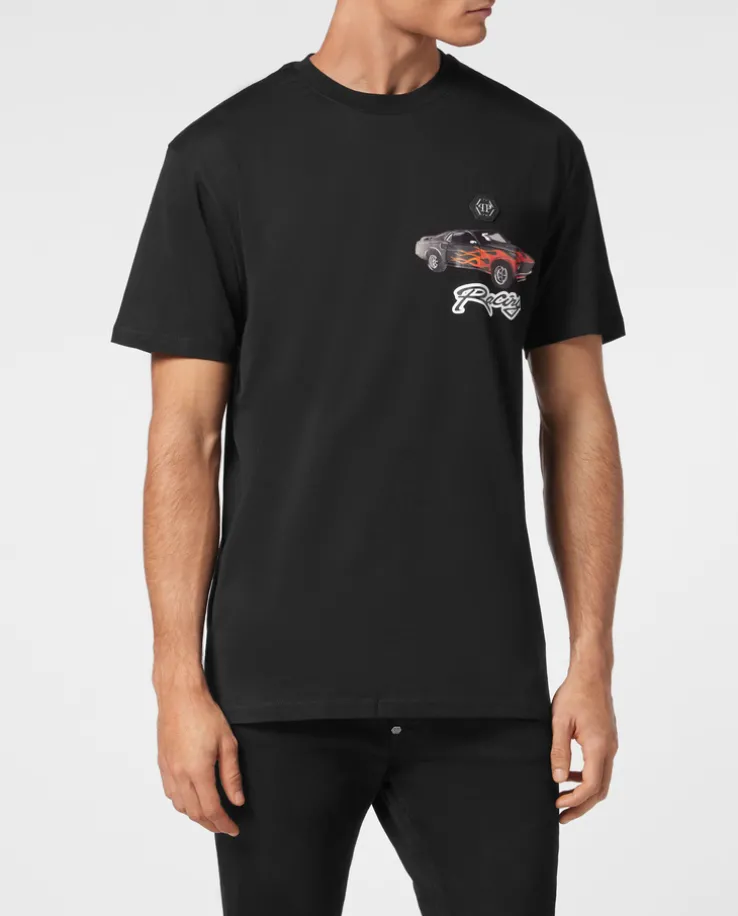 Czarny t-shirt z nadrukiem Cars Racing