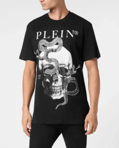 Czarny T-shirt z printem