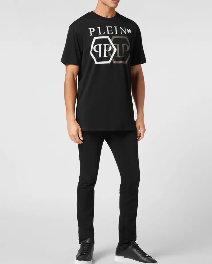 Czarny T-shirt z printem