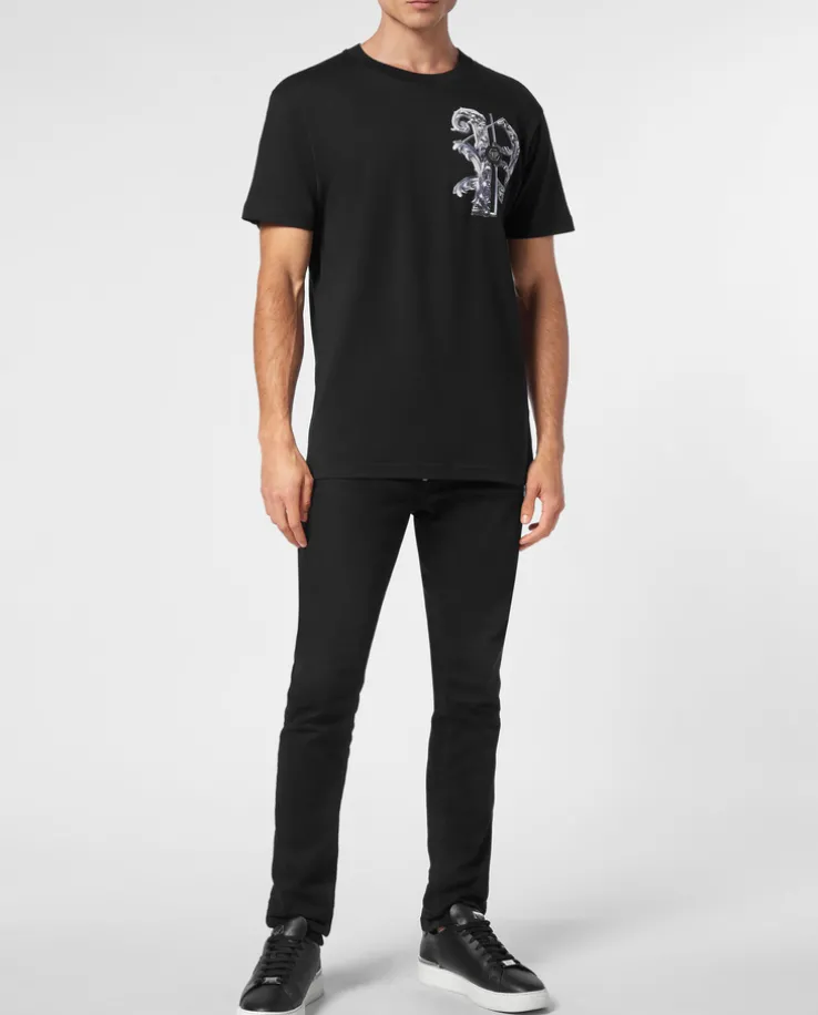 Czarny T-shirt z printem