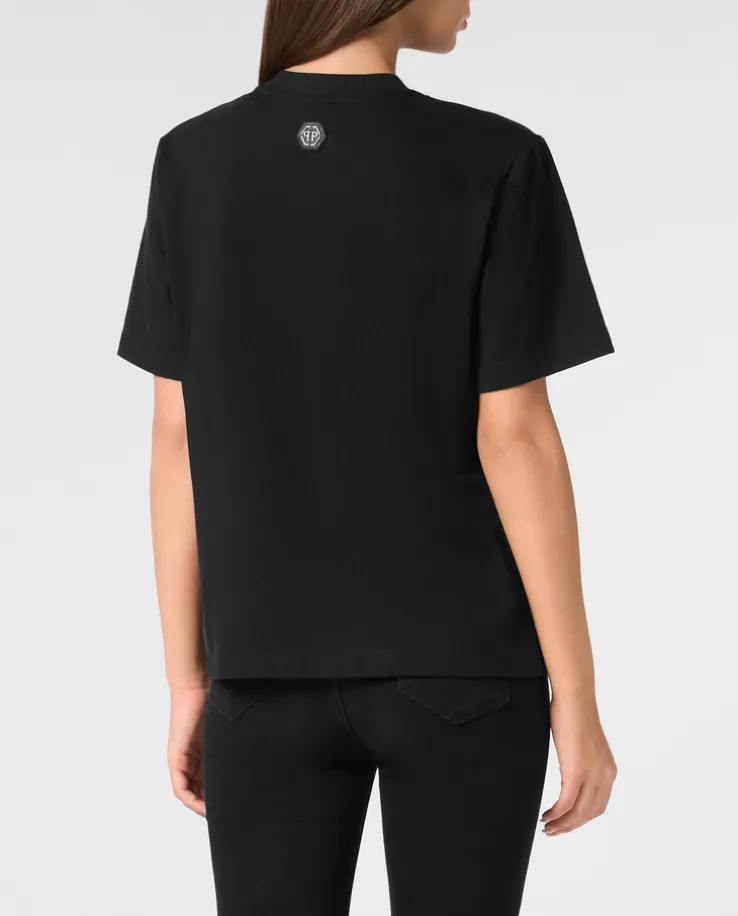 Czarny t-shirt z printem