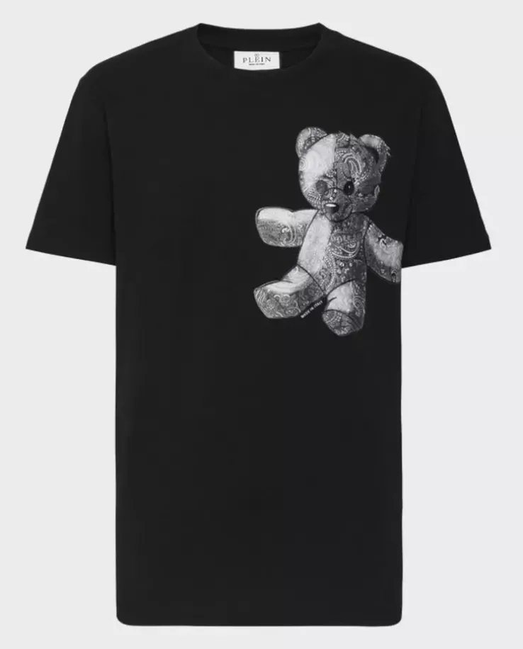 Czarny t-shirt z wzorem Paisley Teddy Bear