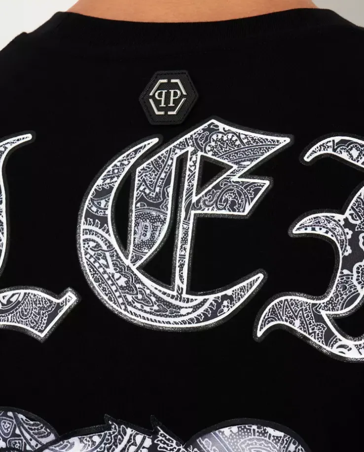 Czarny t-shirt z wzorem Paisley Teddy Bear