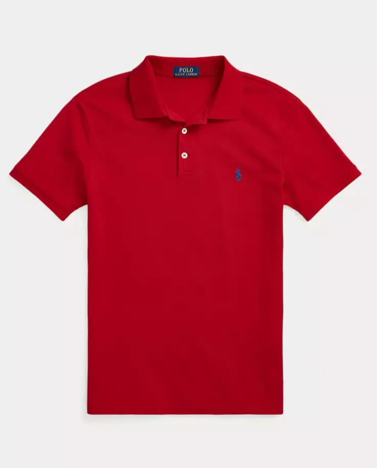 Czerwona koszulka polo Slim Fit