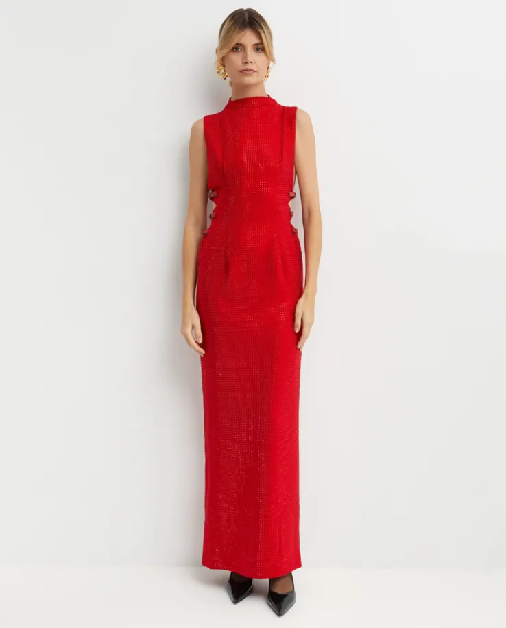 Czerwona sukienka maxi