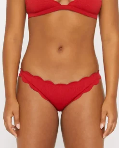 Czerwony dół od bikini High Antibes