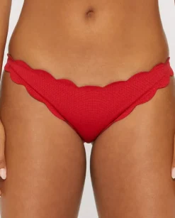 Czerwony dół od bikini High Antibes