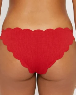 Czerwony dół od bikini High Antibes