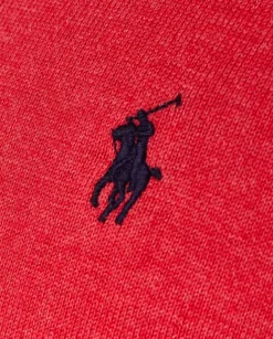 Czerwony sweter z haftowanym logo
