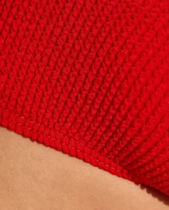 Czerwony top od bikini na jedno ramię Samira