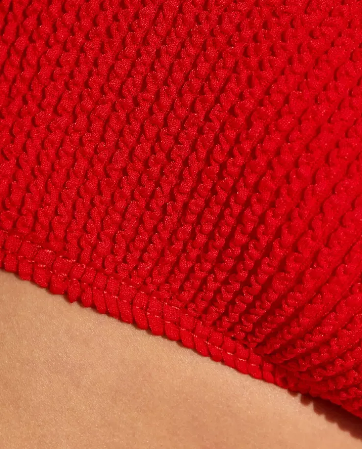 Czerwony top od bikini na jedno ramię Samira