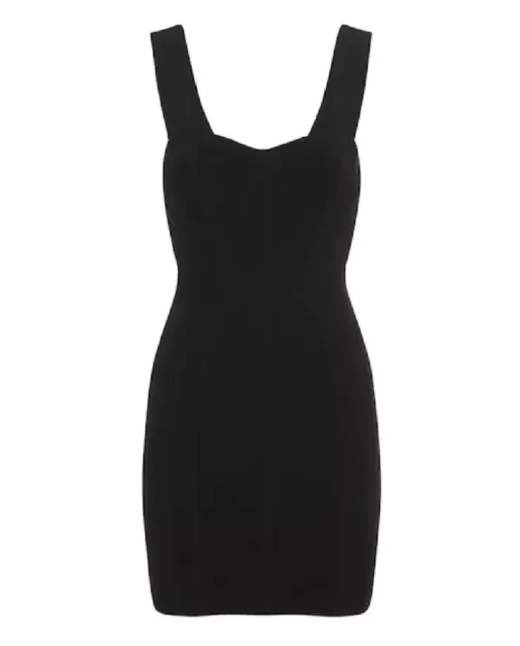 Dopasowana czarna sukienka mini