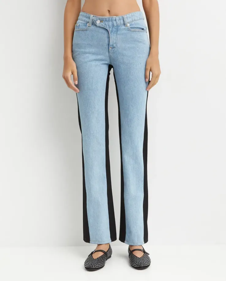 Dwukolorowe jeansy